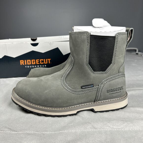 Ridgecut YWF-2202 Women's Homesteader Waterproof Gray Boots, Size 9 Work Boots - Picture 4 of 8